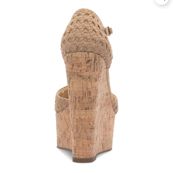 JESSICA SIMPSON Cork-Like Wedge Woven Round Toe - Picture 3 of 4